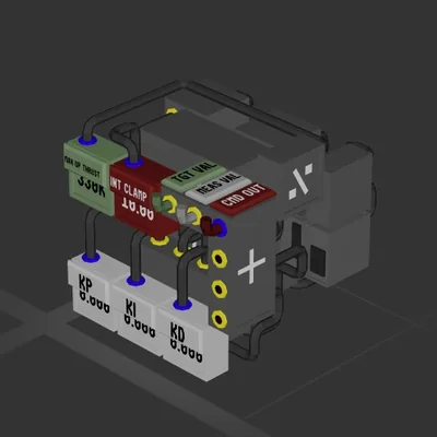 Compact PID with Clamped Integrator + Auto Grav (Auto-Hover)